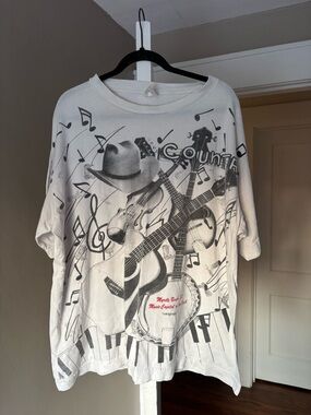 White Country Music Graphic Tee